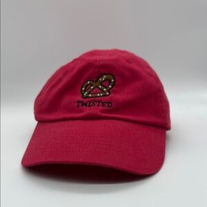 Red Curved Brim Adjustable Hat